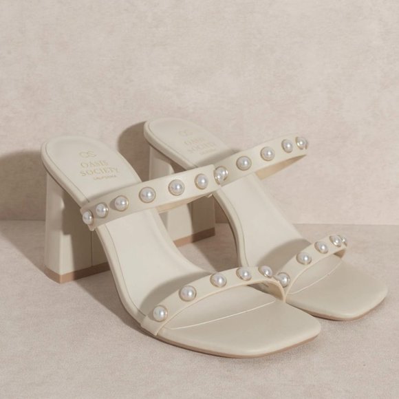 The Wild Clover Shoes - OASIS SOCIETY PEARL STRAP HEELS
